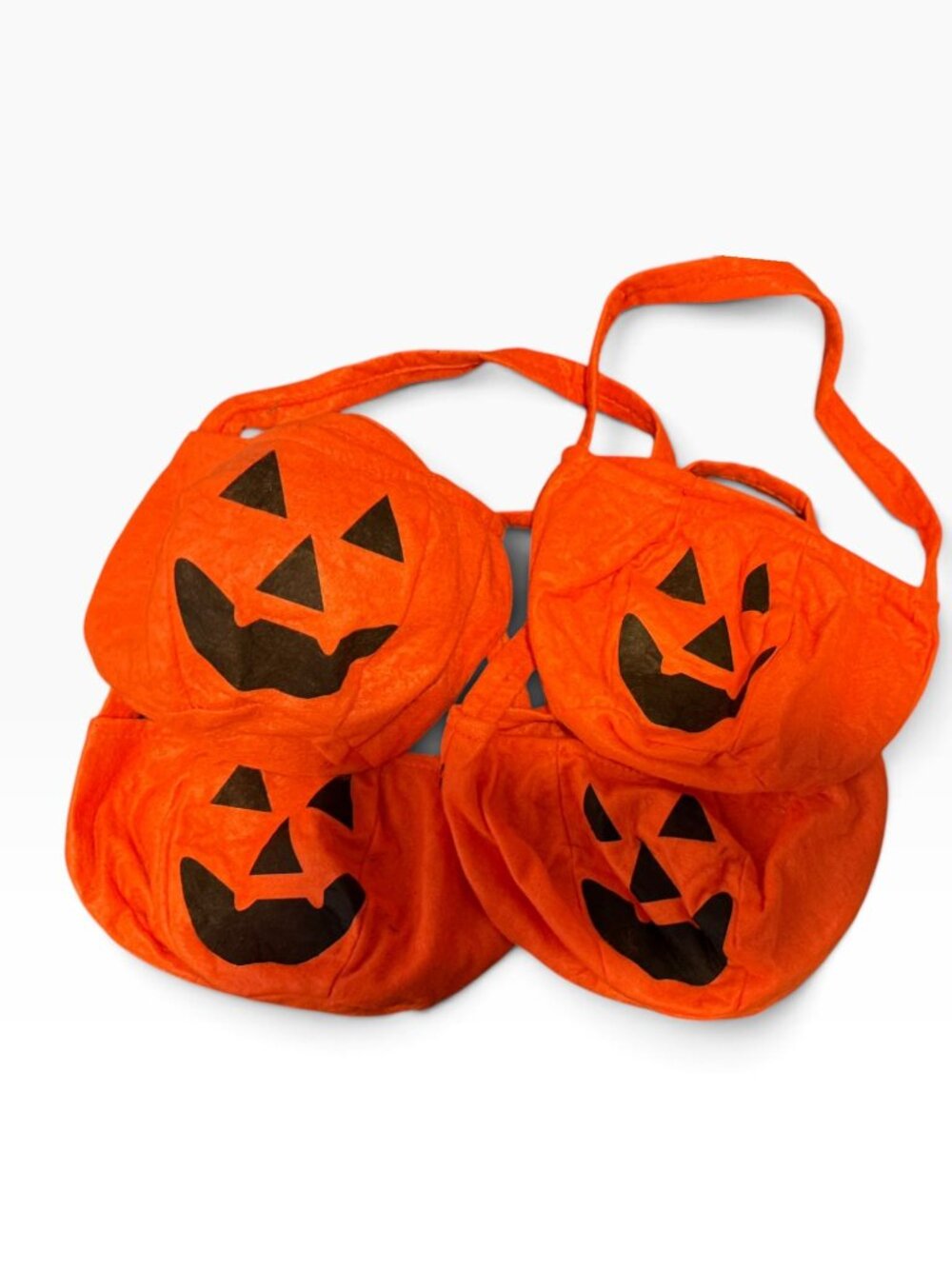 Set of 4 Mini Pumpkin Halloween Purses / Treat Bags – Jack-O’-Lantern